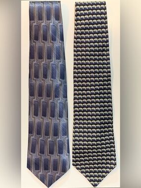 Vintage 100% Silk 4” Wide 90s Power Tie Lot Puritan & Distinction